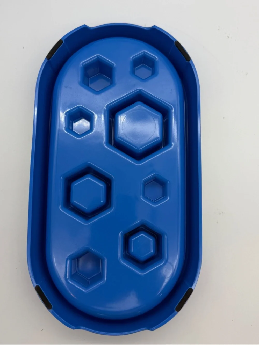Black & Decker Geometric Slow Pet Feeder Blue Bowl Size 11.4”x6”x1.6”